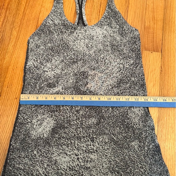 Lululemon Cool Racerback II Luon Spray Jacquard White Black unsure of side @ - Picture 11 of 12
